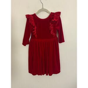 Mila & Rose Ruffle‎ Twirl Dress size 4T Red Velvet